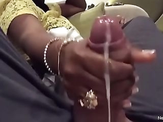 Indian wife Jerks her husband's Cock